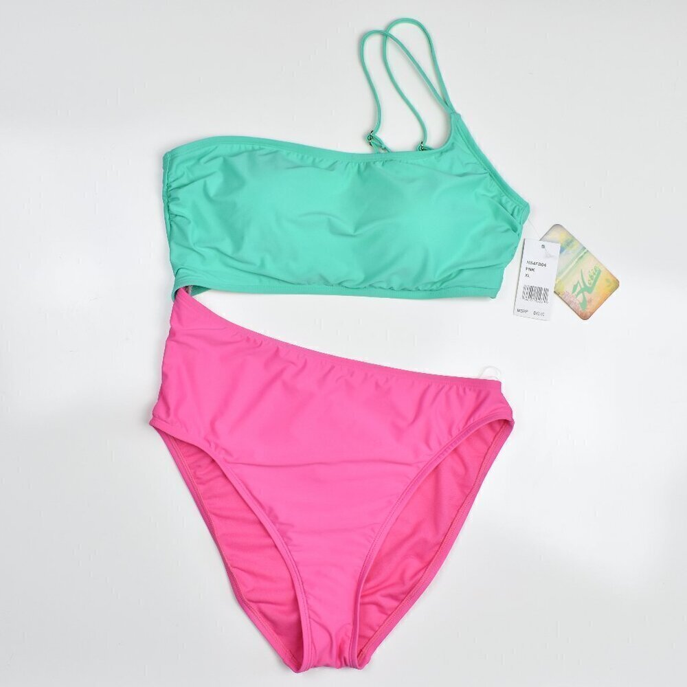Hobie Standard Shoulder Cut Out One Piece Swimsuit NEW - XL